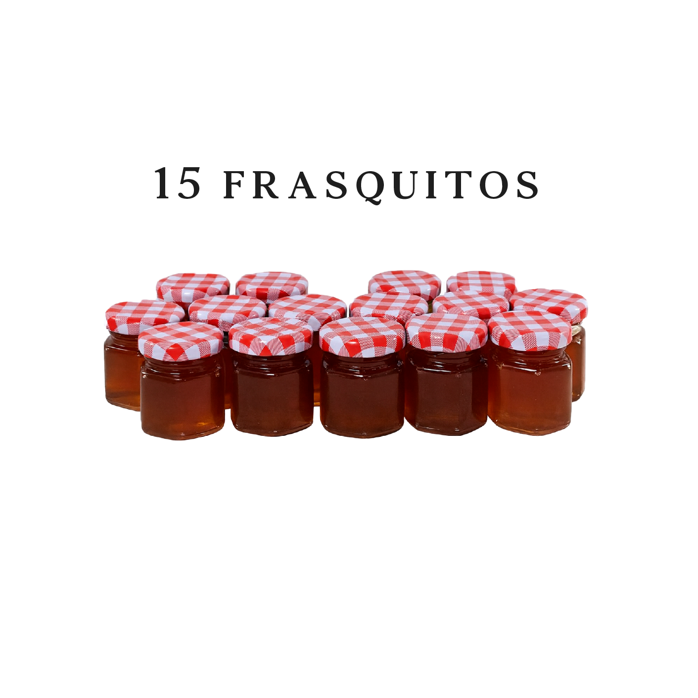 15 frasquitos 60 g Miel Pura de los Bosques Montanos